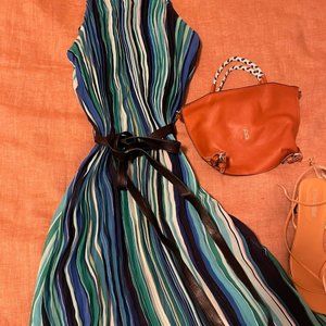 NWT Calvin Klein Deep Blues Maxi Dress